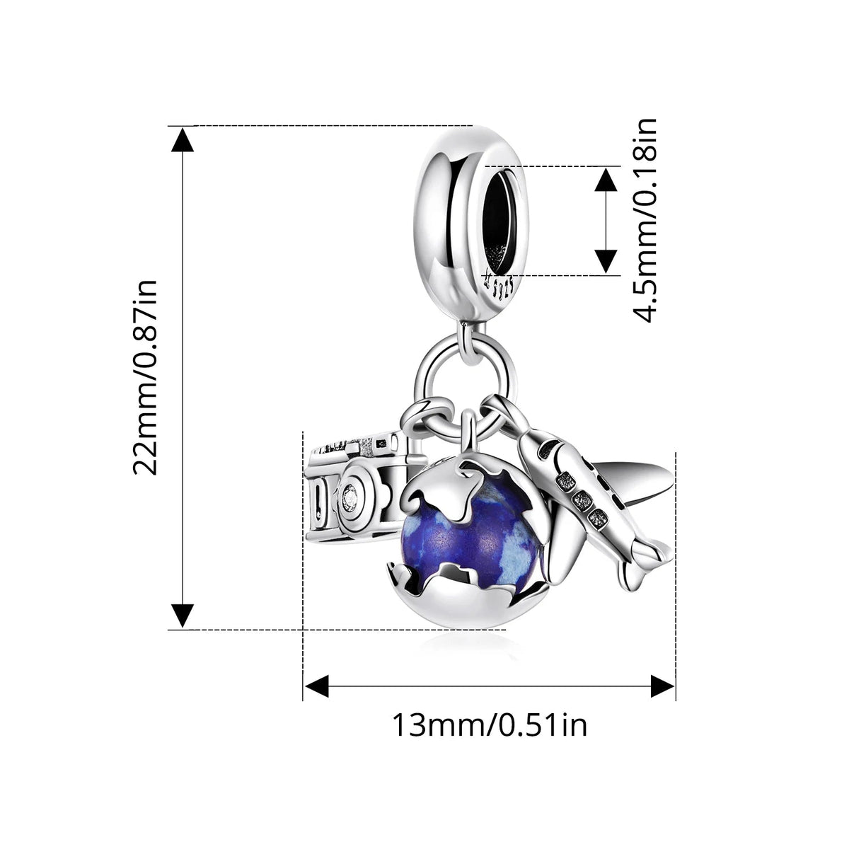 Globe Trek Charm