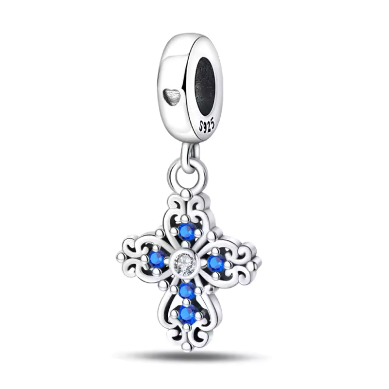 925 prata esterlina misteriosa borboleta azul olho do diabo mão de fátima pingentes encantos contas caber qikaola pulseiras jóias diy