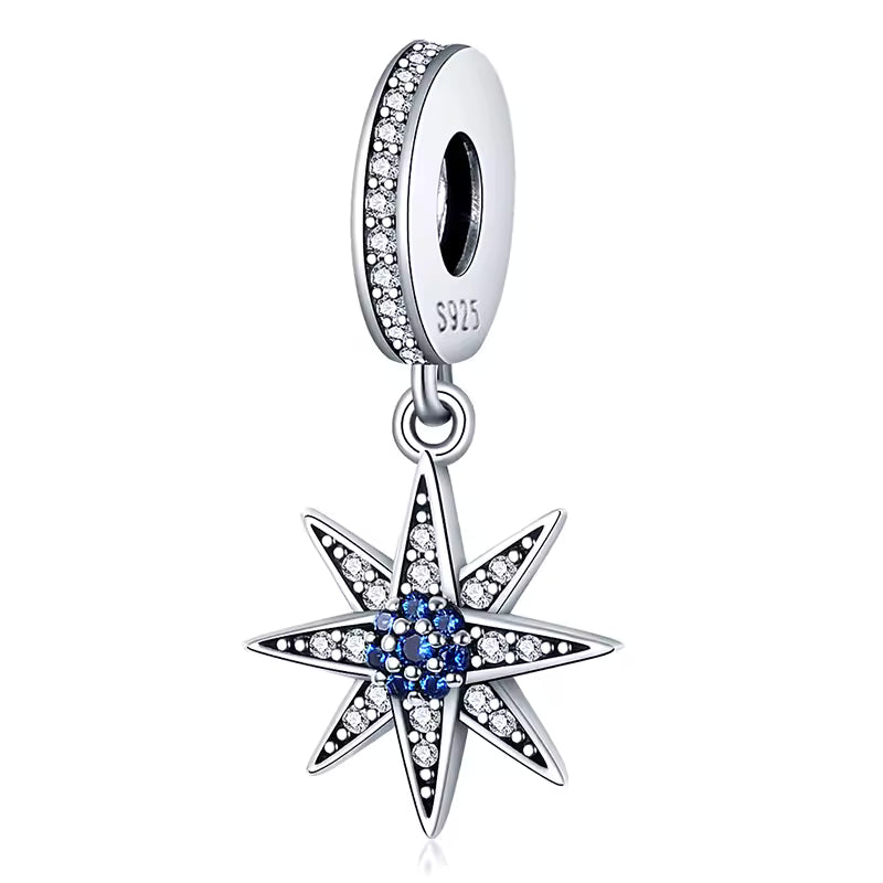 925 prata esterlina misteriosa borboleta azul olho do diabo mão de fátima pingentes encantos contas caber qikaola pulseiras jóias diy