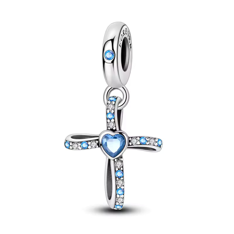 925 prata esterlina misteriosa borboleta azul olho do diabo mão de fátima pingentes encantos contas caber qikaola pulseiras jóias diy